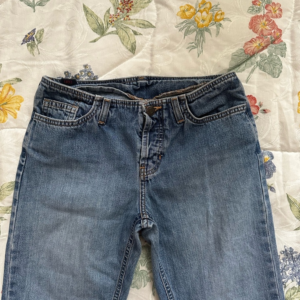 Vintage A&F y2k no waist low rise bootcut jeans button fly 5 pocket Sz 26 USA - Picture 1 of 15